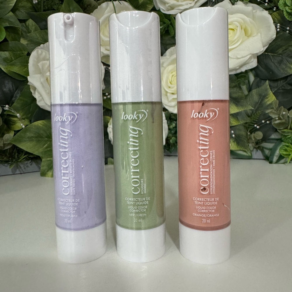 Looky Correcting Liquid Makeup Set - Purple, Green, Orange